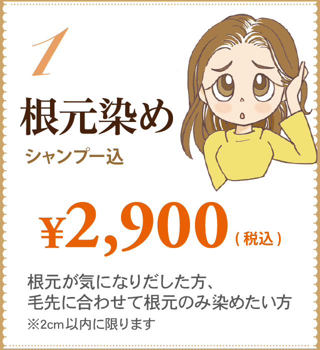 根元染め¥2,900